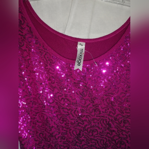 Tunique paillette fushia small - Picture 2 of 3